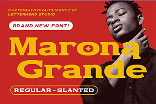 Marona Grande时尚品牌电影杂志包装设计无衬线英文字体