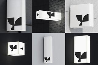 8款户外灯箱店招LOGO标牌指示牌广告牌设计展示样机PSD模板 Lightbox Standard Mockup Bundle